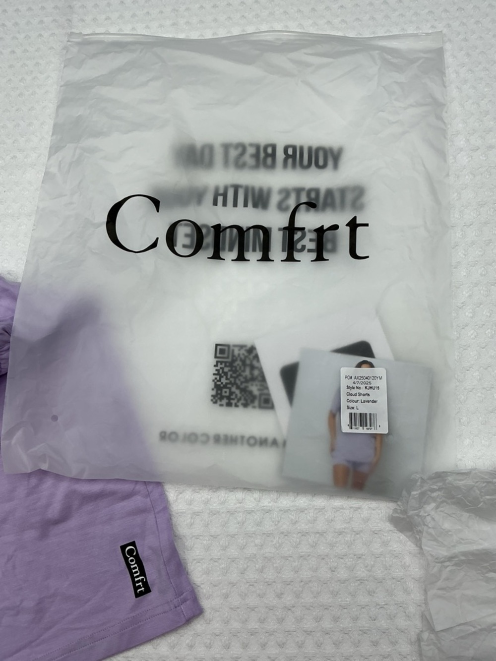 Comftr Lavender Athletic Shorts for Women - Picture 3 of 7